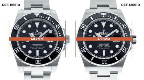 rolex submariner sizes